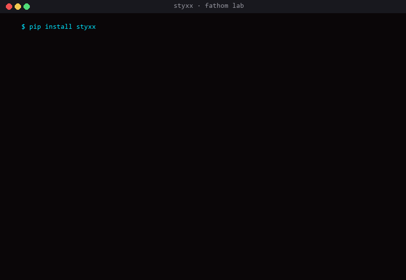 styxx in action — install, boot, live refusal detection